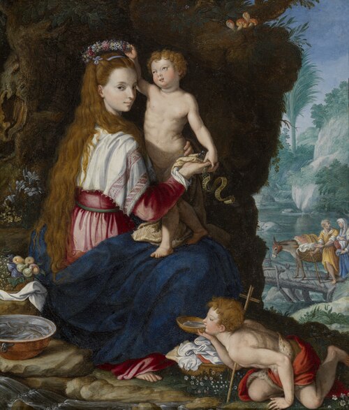 Madonna with Little Saint John, 1613, Alessandro Allori