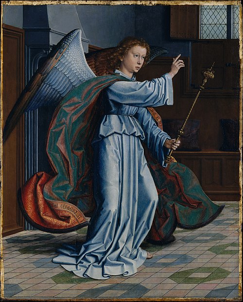 L'Archange Gabriel de l'Annonciation - Retable de Cervara, 1506, Gérard David