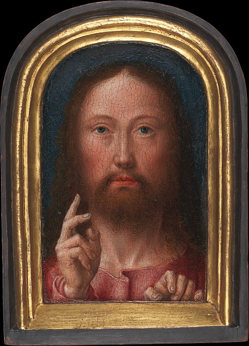 Christ Blessing, 1500, Gérard David