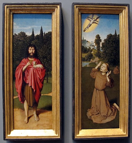 Volet de droite. SAINT Jean-Baptiste., 1490, Gérard David