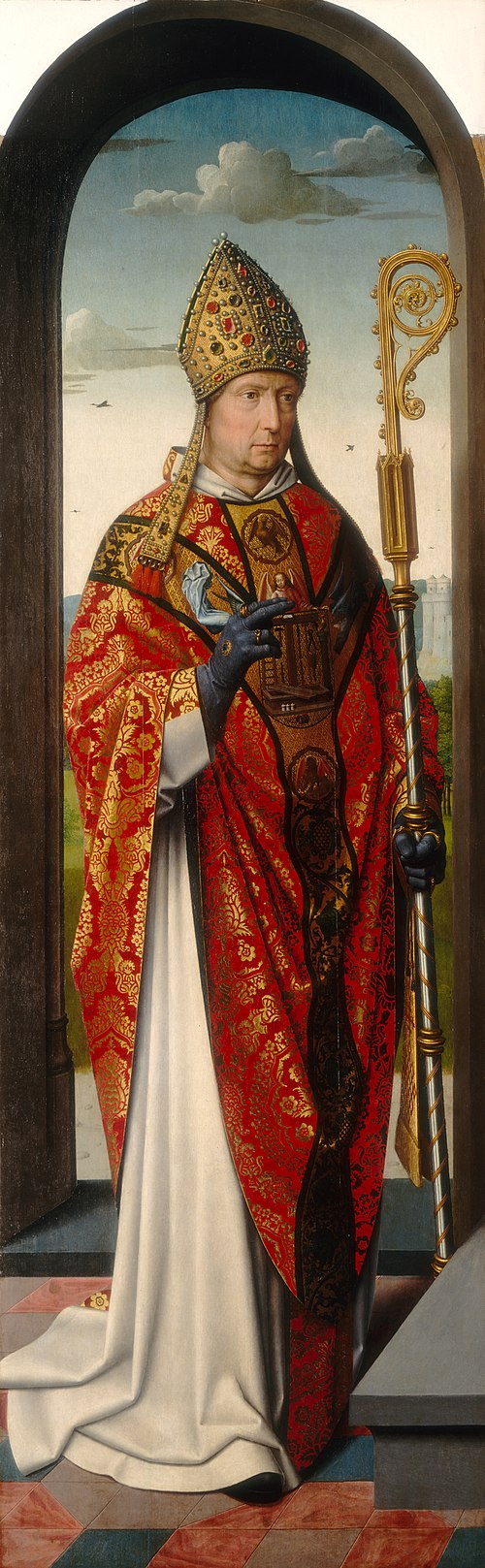 The Saint Anne Altarpiece: Saint Nicholas [left panel], 1510, Gérard David