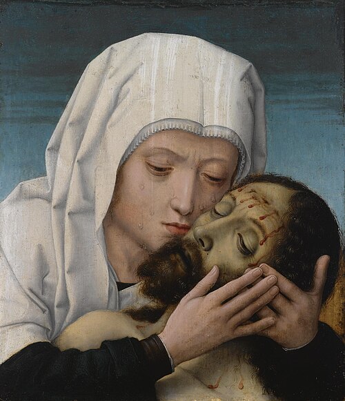 La Vierge embrassant la tête du Christ mort., 1510, Gérard David