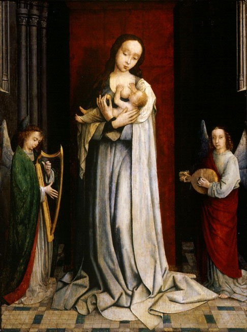 Madonna and Child with Two Music Making Angels, 1498, Gérard David