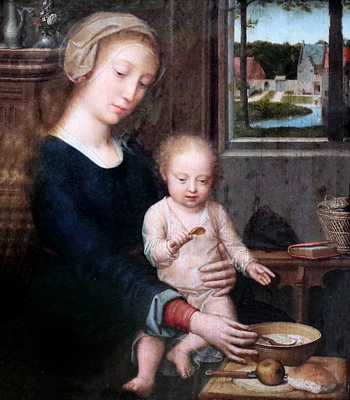 Madonna and Child with the Milk Soup, 1515, Gerard David