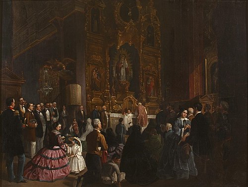 Una misa, 1863, Francisco Cabral y Aguado Bejarano