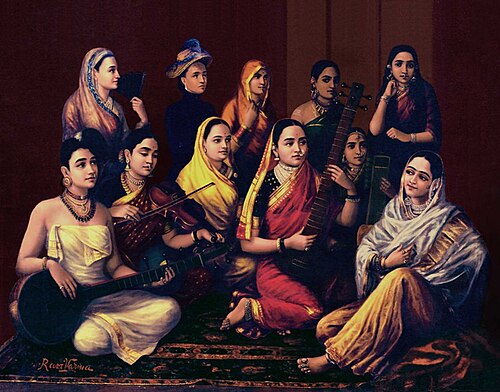 Galaxy of Musicians, 1889, Ravi Varmâ