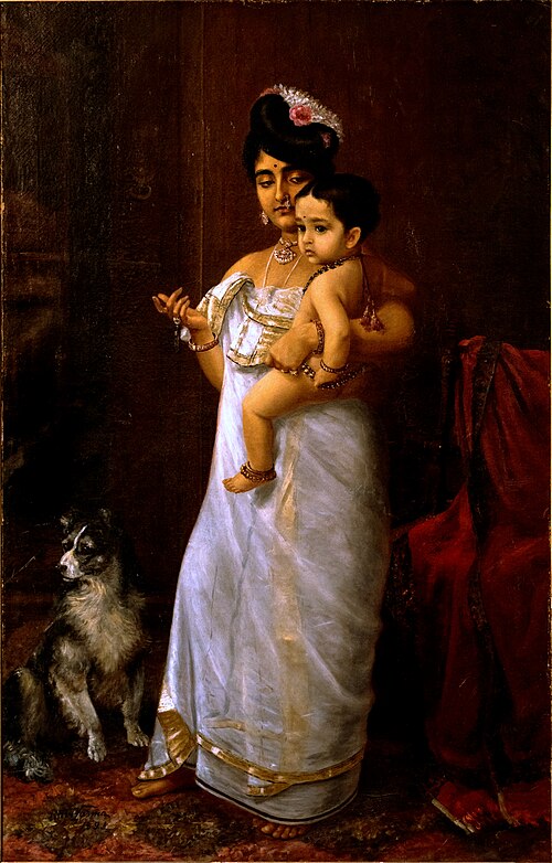 There Comes Papa, 1893, Ravi Varmâ
