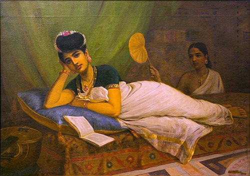 Reclining Woman, 1902, Ravi Varmâ