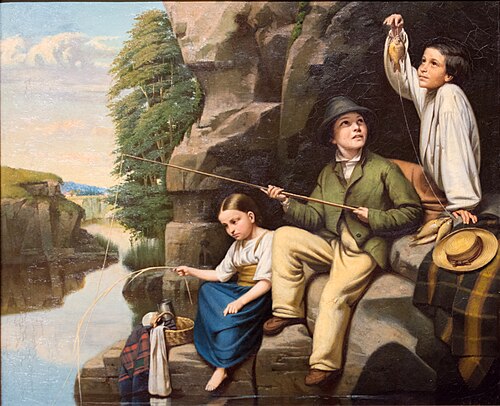 Les Petits Pêcheurs, 1865, Napoléon Bourassa