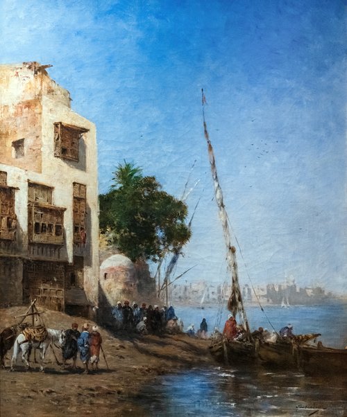 Attente à l'embarquement, 1900, Narcisse Berchère
