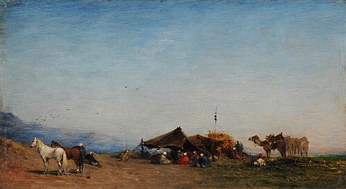 Campement arabe, 1850, Narcisse Berchère