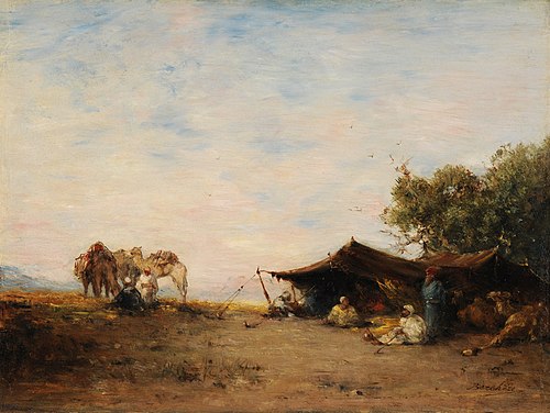Un gourbi, 1850, Narcisse Berchère