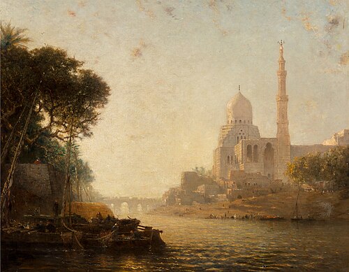 Mosquée au bord de la rivière, , Narcisse Berchère