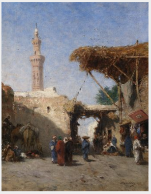 Eastern Scene with Minaret, , Narcisse Berchère