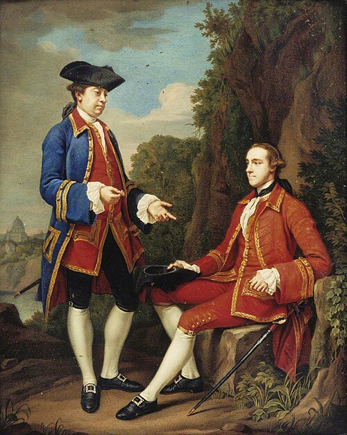 George Harry Grey, Lord Grey of Groby, later 5th Earl of Stamford (1737-1819) and his Travelling Com, 1760, Nathaniel Dance-Holland