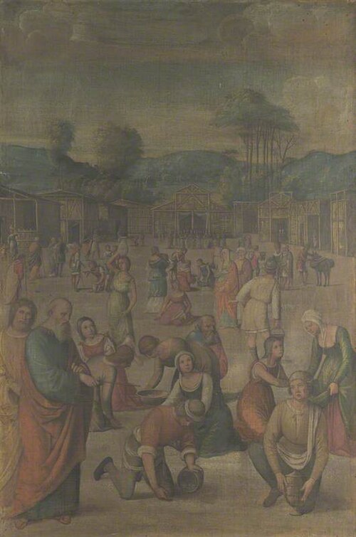 The Story of Moses (The Israelites gathering Manna), 1511, Niccolò Pisano