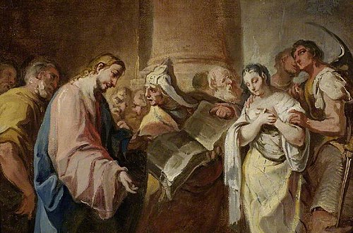 The Woman Taken in Adultery, , Nicola Grassi