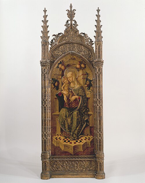 Madonna and Child Enthroned, 1475, Nicola di Maestro Antonio d'An