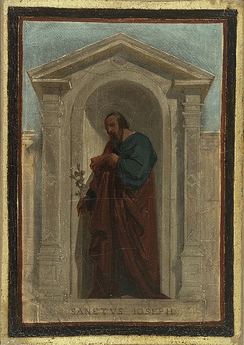 Esquisse pour l'église Notre-Dame-de-Bonne-Nouvelle : Saint Joseph, 1840, Nicolas-Auguste Hesse