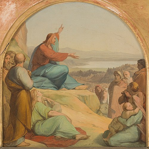 Esquisse pour l'église Sainte-Elisabeth : Le Sermon sur la montagne, 1849, Nicolas-Auguste Hesse
