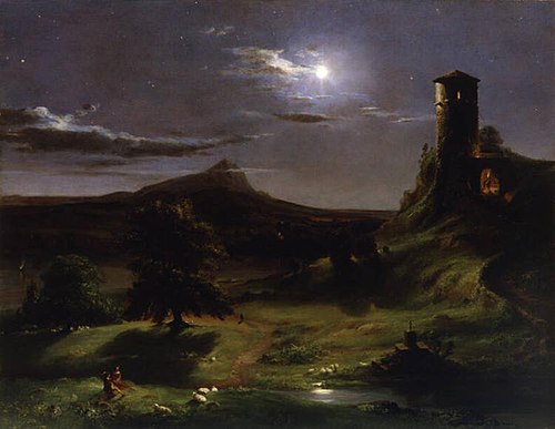 Landscape (Moonlight), 1833, Thomas Cole