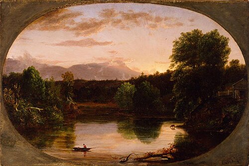 Sunset, View on the Catskill, 1833, Thomas Cole