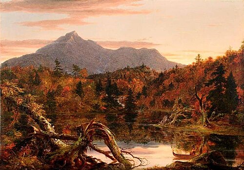 Autumn Twilight, View of Corway Peak [Mount Chocorua], New Hampshire, 1834, Thomas Cole