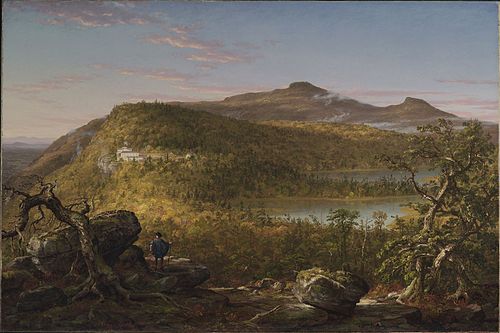 A View of the Two Lakes and Mountain House, Catskill Mountains, Morning, 1844, Thomas Cole