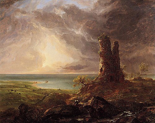 Paysage romantique avec tour ruinée, 1832, Thomas Cole