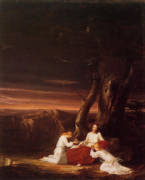 Anges se dévouant au Christ dans la nature, 1843, Thomas Cole