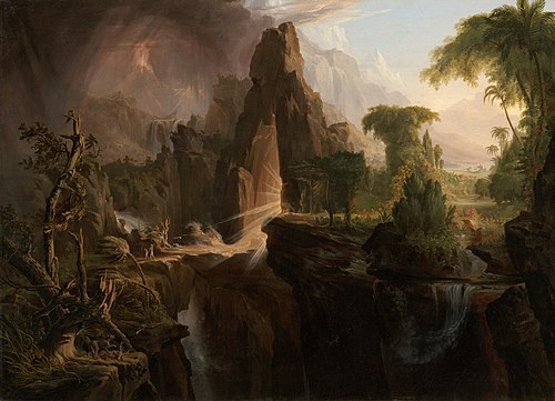 Expulsion from the Garden of Eden, 1828, Thomas Cole