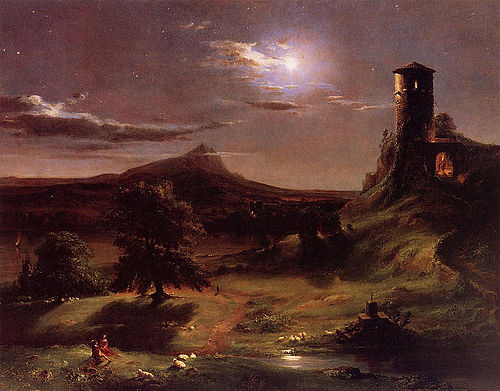 Moonlight, 1834, Thomas Cole