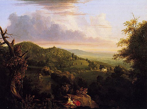 View of Monte Video Seat of Daniel Wadsworth Esq, 1828, Thomas Cole