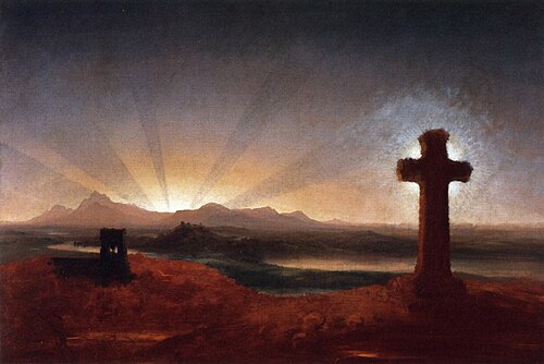 Croix au coucher du soleil, 1848, Thomas Cole