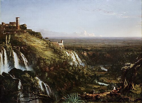 Les Cascatelli, Tivoli, vers Rome, 1832, Thomas Cole
