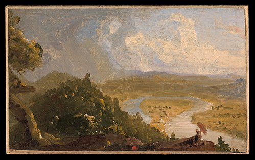 Sketch for View from Mount Holyoke, Northampton, Massachusetts, after a Thunderstorm (The Oxbow), 1836, Thomas Cole