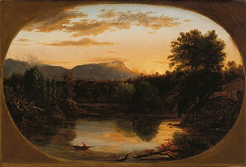 Sunset, View on the Catskill, 1833, Thomas Cole