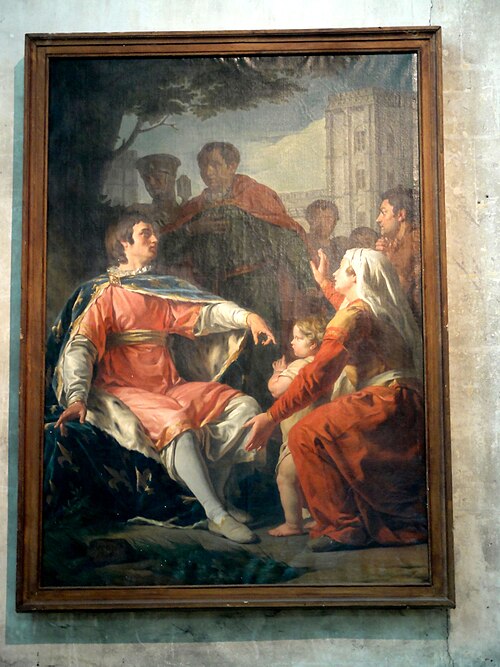 Saint Louis rendant la justice à Vincennes, 1785, Nicolas Guy Brenet