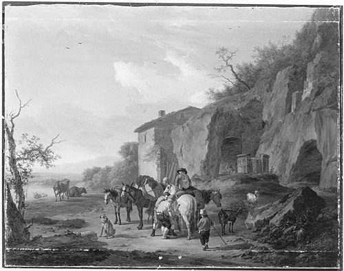 Landschaft mit Schmiede, 1780, Nicolas Henri Joseph de Fassin