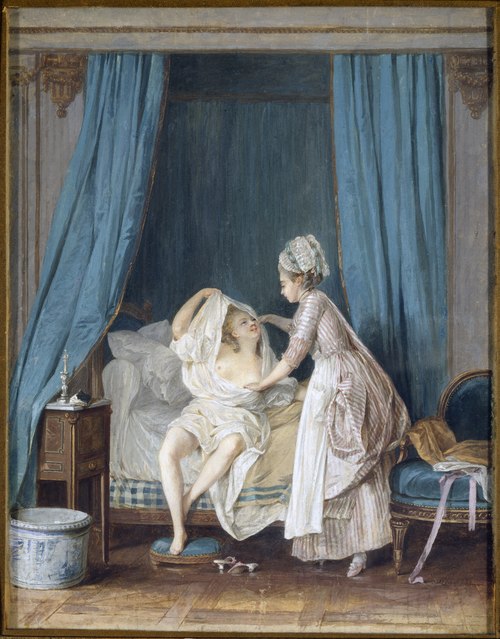 Lady Getting out of Bed, 1776, Nicolas Lavreince