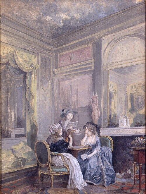 Ladies Playing a Trio, , Nicolas Lavreince