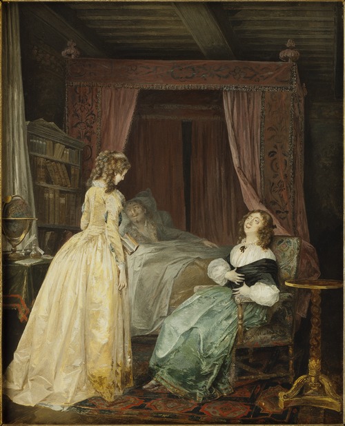 Queen Kristina of Sweden Visiting Professor Saumaise, 1794, Nicolas Lavreince