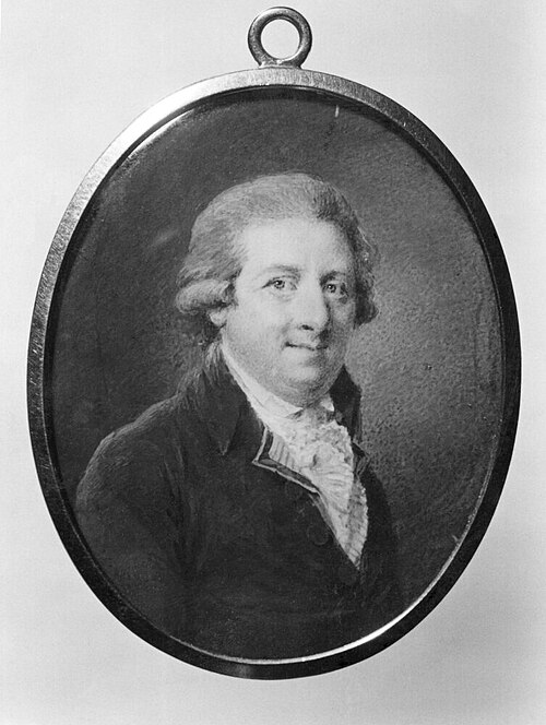 Jean Le Febure (1736-1805), bruksägare, bergsråd Dubbelminiatyr NMB 700 + 701, 1791, Niclas Lafrensen