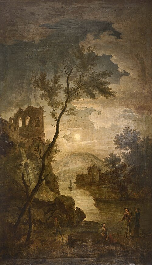Marine au clair de lune, 1800, Nicolas Perseval