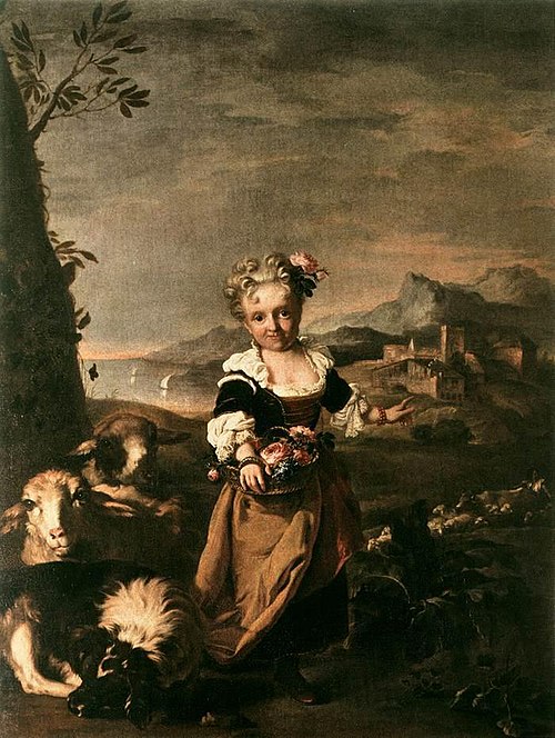Porträt der Angiola Biondi, 1707, Nicolo Cassana