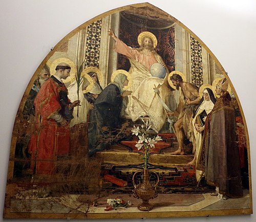Christ Enthroned Between Mary and Florentine Saints, 1882, Nicolò Barabino