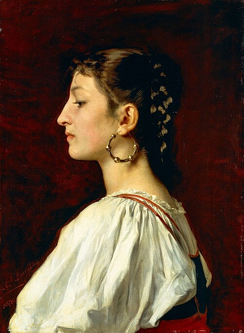 Profile portrait of a woman (1876), 1876, Nicolò Barabino