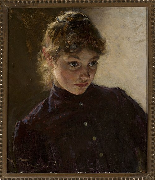 Portrait of a young girl, 1891, Nikolaï Kouznetsov