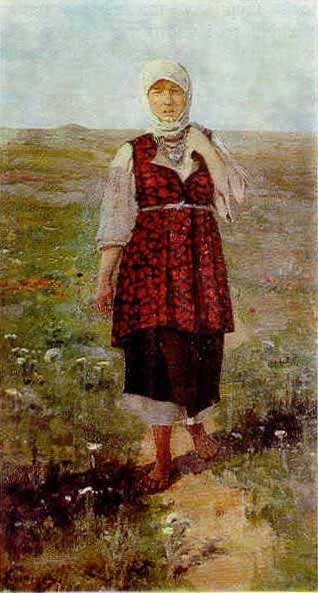 Peasant woman, 1880, Nikolaï Kouznetsov