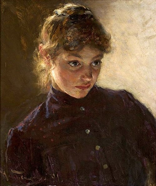 Portrait d'une jeune fille., 1891, Nikolaï Kouznetsov